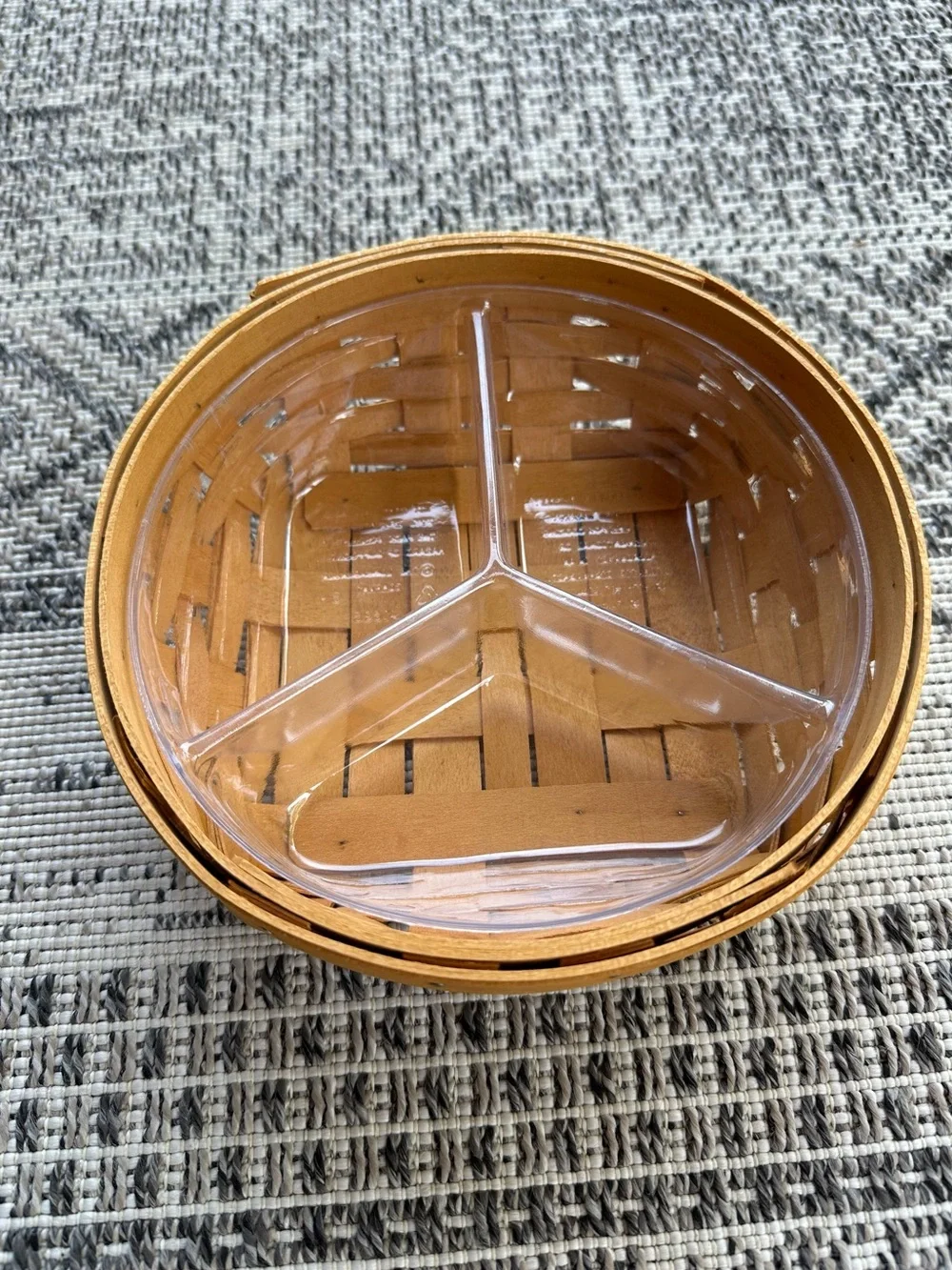 Longaberger Catch All Basket (2001) with Divided Protector